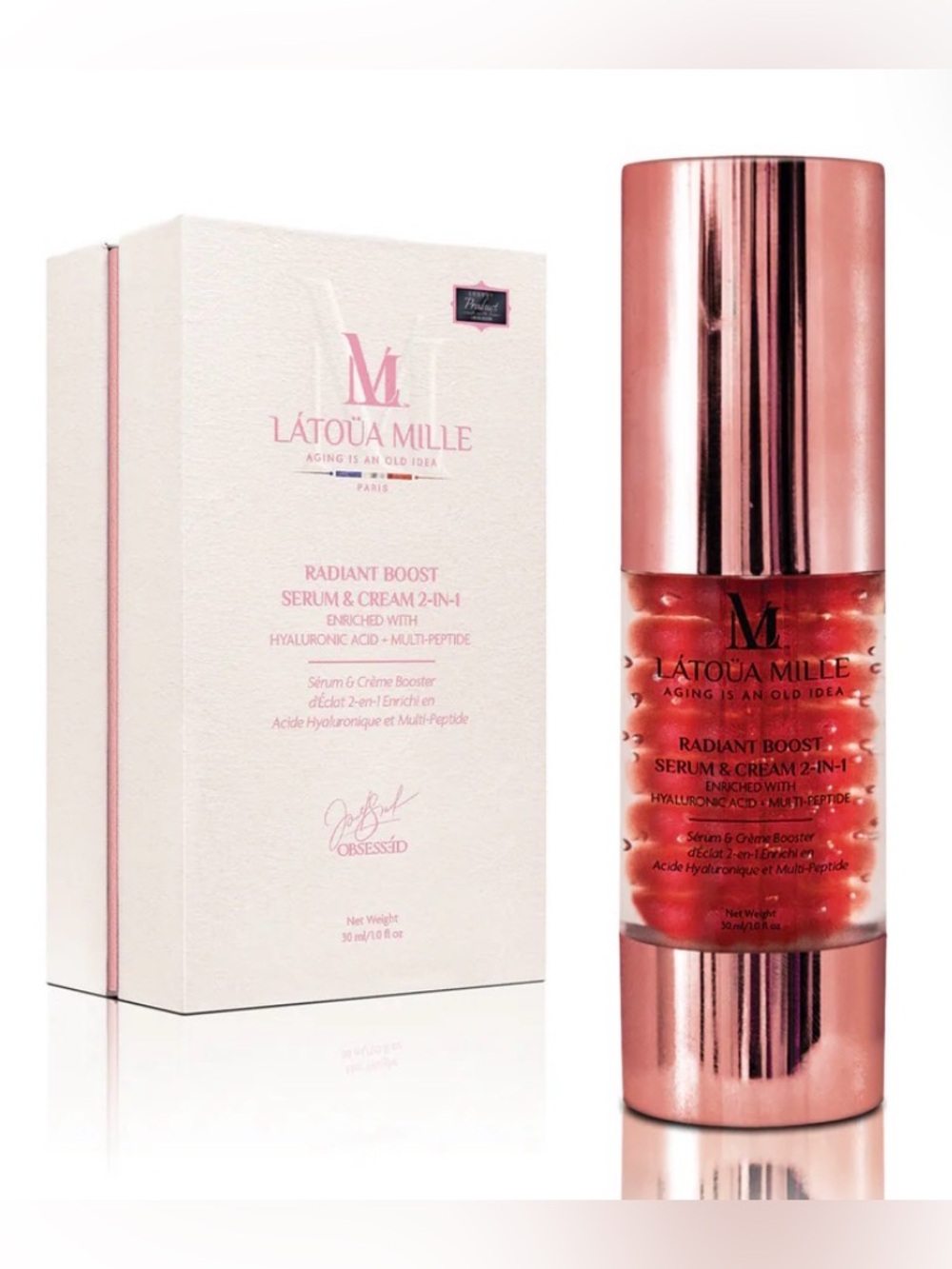 LATOUA MILLE Radiant Boost Serum & Cream ~ Retail $800